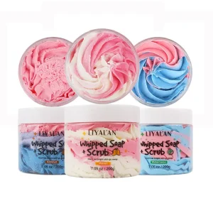 Two Color 200g Latte Art Cream Soap Cross Border Body Scrub for Cleansing Cuticles Beauty Personal Care Export