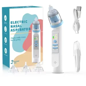 USB Rechargeable ABS Silicone Electric Nose Cleaner Baby Nasal Aspirator Nose Sucker IPX6 Waterproof 67 75Kpa Suction Power