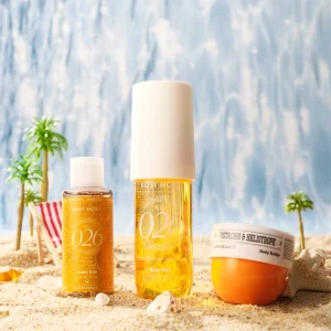 Unisex Body Care Gift 3pcs Set Body Mist Body Butter Kit Summer Beach Refreshing Skincare Gift Set