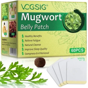 VOGSIG 60 Pcs Chinese Herbs Healthy Detox Relieve Fatigue Wormwood Navel Slimming Mugwort Belly Button Patch