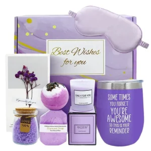 Valentine’s Day New Year Luxury Body Care Gift Set Glass Jar Moisturizing Shower Steamer Aromatherapy Candle Bath Salt