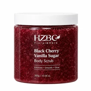 Vegan Cherry Vanilla Sugar Salt Scrub Deep Cleansing Whitening Anti-cellulite Exfoliating Body