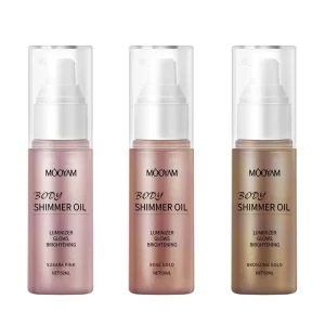 Vegan Liquid Tanning Oil for Body Glowing Sparkling Fine Glitter Pearlescent Facial Contouring Brightening Oil