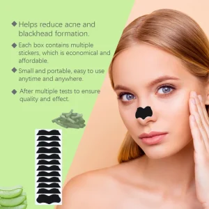 Vegan Natural Fragrance Pore Cleaner & Blackhead Remover Charcoal Deep Cleansing Pore Sheet Strips for Nose Blackhead Removal