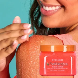 Vegan Organic Shea Butter Aloe Vera Face Body Scrub Watermelon Salt Vitamin C Pearl Cream for Whitening Fresh Scent All Skin