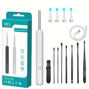 Visual Smart Wireless Electric Earpick Kit with Type-C Charging and 300mAh Battery Earwax Remover