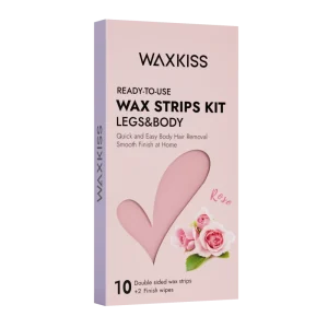 WAXKISS Ready to Use Cold Wax Strips Body Wax Strip Kit for Leg Hair Removal