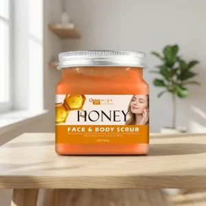WISEKING Honey Face Body Scrub 500g Suitable for Body Cleansing Brightening & Gentle Exfoliating Rich Sea Salt Factory Bulk Oem