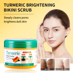WWP Buttocks Turmeric Vitamin C E Honey Extract Exfoliating Brightening Turmeric Fragrance Body Scrub for Bikini Area All Skin