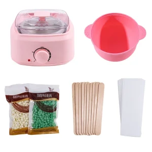 Warm Wax Heater Kit for Body Face Personal SPA Paraffin Wax Machine Plug In 500cc Capacity Nose Hair Removal Skin Care
