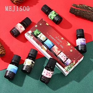 Water Soluble Aromatherapy Essential Oil Christmas Gift Set 6 Piece Air Freshening Fragrance Essential Oil Set