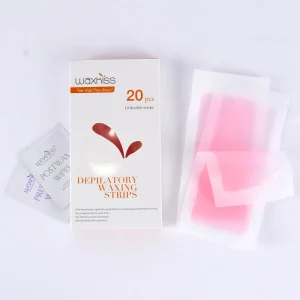 Waxkiss New Formula Colored Cold Wax Ready to Use Double Sided Private Label Cold Wax Strip Paper for Hair Removal