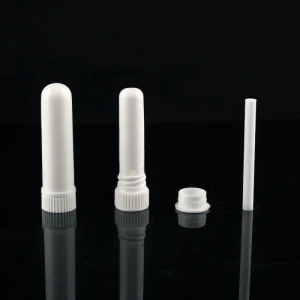 White Medical Grade Blank PP Nasal Inhaler Tube with Wick for Medicated Oil