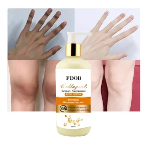 Whitening Body Lotion 500ml Natural Moisturizing Hydrating Milk Cream for Dry Skin Brightening Body Care with Niacinamide