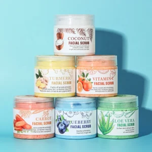 Whitening Facial Scrub Fruit Carrot Coconut Blueberry Turmeric Vitamin C Exfoliating Skin Face Body Scrub