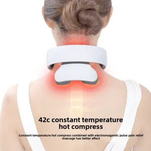 Wireless Portable Electric Smart Neck Massager for Shoulder and Neck Care with Cervical Spine Therapy