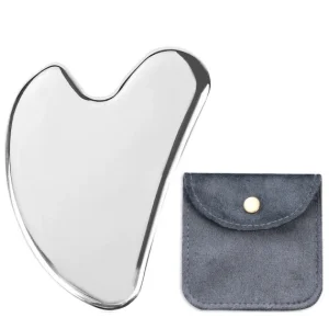 With Pouch GUA SHA Facial Tool Face Eye Neck Body Massager Gua Sha Stainless Steel Skin Self Care