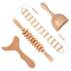 Wood Maderotherapy Massage Kit Body Shaping Tool Wood Massager Roller for Muscle Pain Relief Body Sculpting Tools