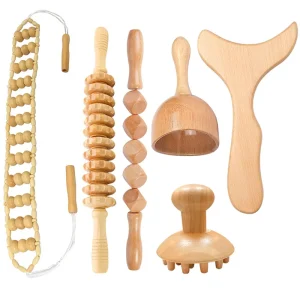Wood Therapy Cup Massage Tools Cellulite Reduction Muscle Scraping Foot & Body Gua Sha Sculpting Tool