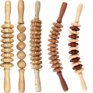 Wood Therapy Massage Set Wooden Therapeutic Rolling Stick Maderotherapy