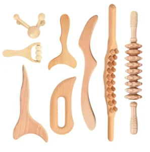 Wood Therapy Massage Tools 8 in 1 Lymphatic Drainage Massager Maderoterapia Kit Wooden Massager Body Sculpting Tools