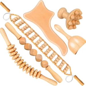 Wood Therapy Massage Tools Gua Sha Wooden Massager for Body Shaping Massage Tool Set Wood Therapy Tools