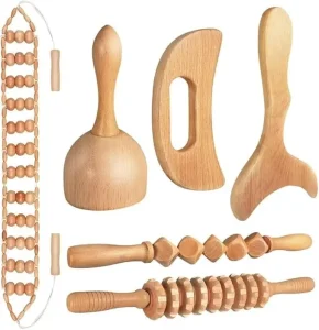 Wood Therapy Massage Tools Gua Sha Wooden Massager for Body Shaping Massage Tool Set Wood Therapy Tools