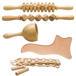 Wood Therapy Massage Tools for Body Shaping Lymphatic Drainage Wooden Massager Kit Wooden Massage Roller