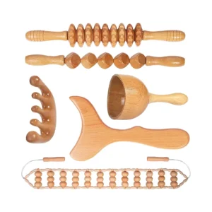 Wood Therapy Massage Tools for Maderoterapia Kit for Body Sculpting Lymphatic Drainage Anti-Cellulite Back Muscle Pain