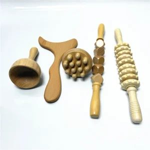 Wood Therapy Tools Massager 5 in 1 Massager for Muscle Pain Relief Wood Massage Sets for Body Shaping for Office or Home