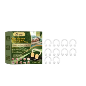 Ximonth Bee Venom Herbal Repairing Nose Ring Alleviates Nasal Cavity Cleaning Body Care Slimming Nasal Ring