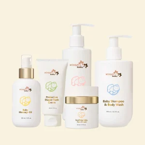 Xiran Newborn Baby Skin Care Products Baby Lotion Massage Oil Shampoo and Body Wash Set Gift Baby’s Skin Care Bath