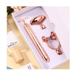 YiJue 3 IN 1 Jade Roller Guasha Set with Face Lift Feature Customized Color & Logo for Commercial & Home Use