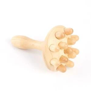 set of hand-operated wooden massage therapy tools lymphatic drainage body shaping massager gua sha foot spa cellulite treatment
